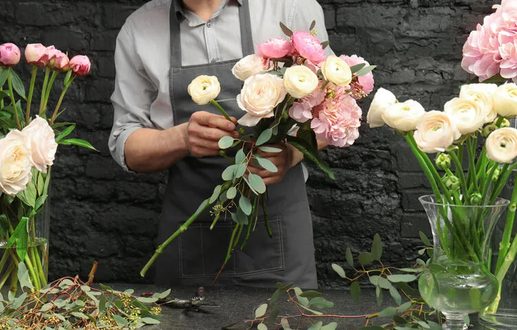 Flowers arranged for a distinctive professional presentation