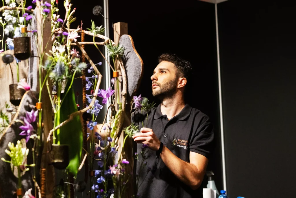 Floral-art competition stage