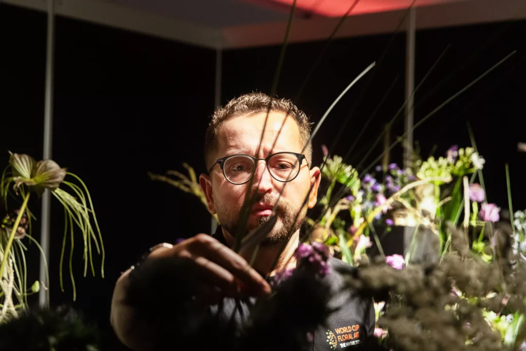 Professional floral installation created through collaboration