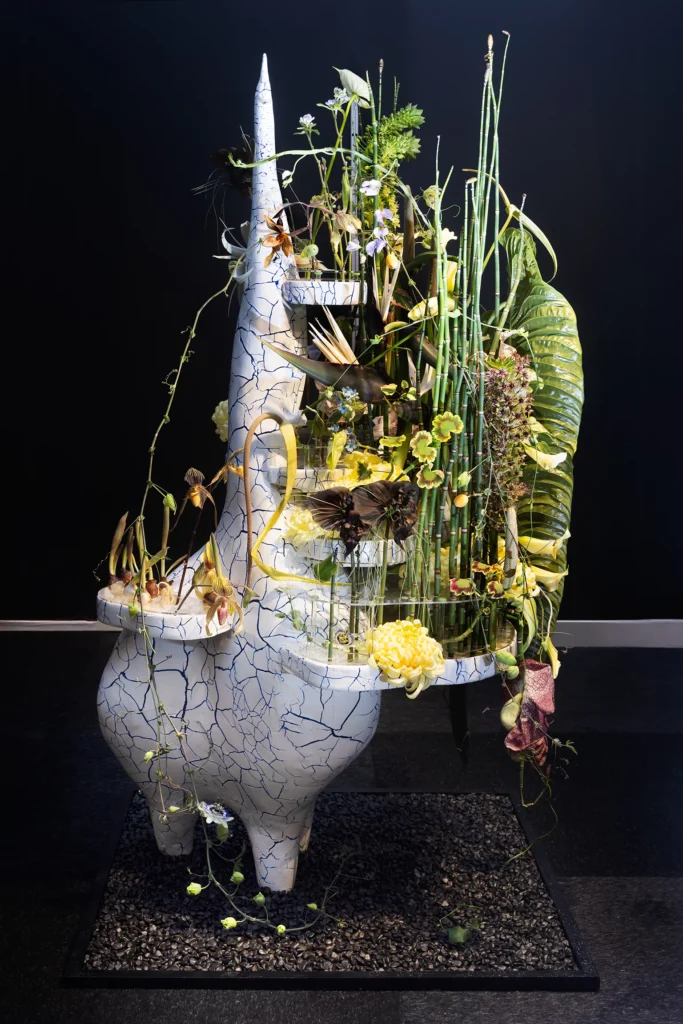 Floral sculpture at the event