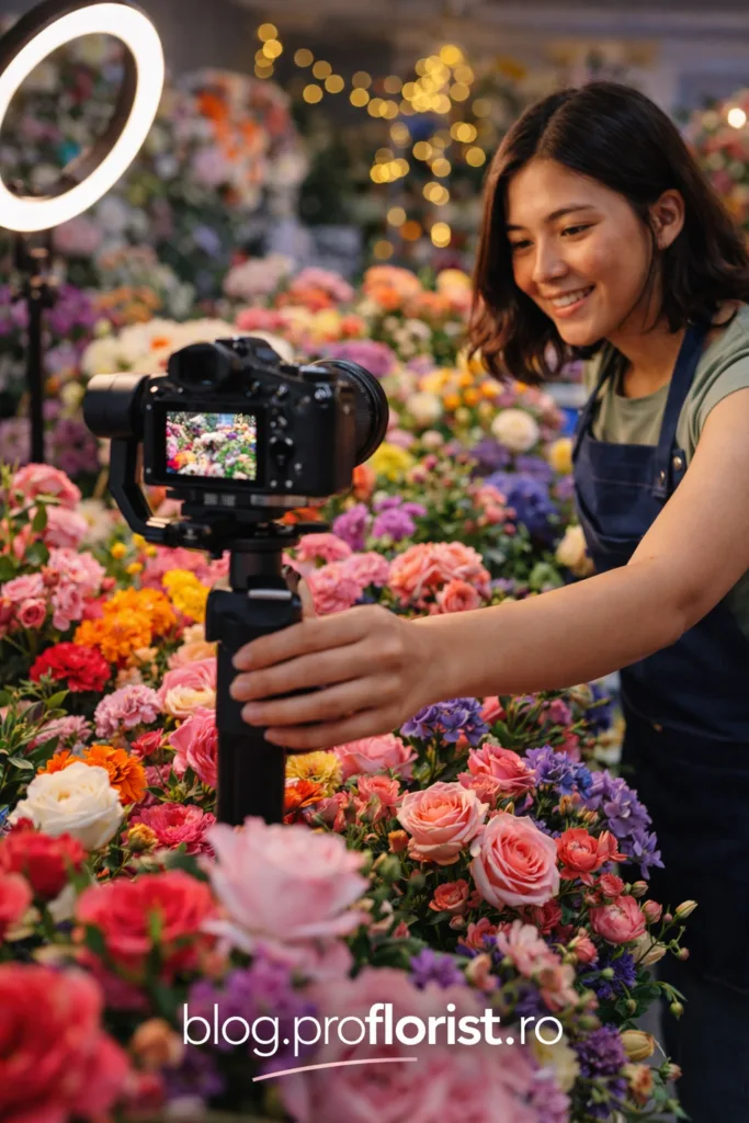 Florist presenting a coherent visual portfolio
