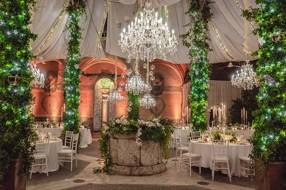 Abundant special-event floral decoration