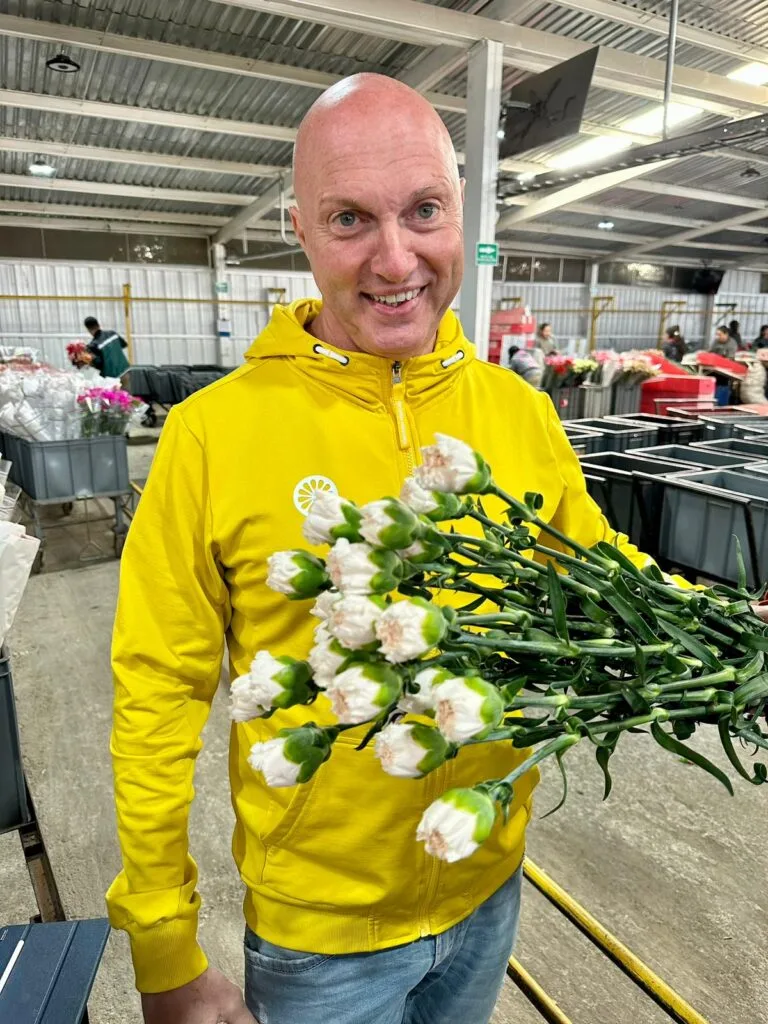 John Buskermolen at a flower-industry event