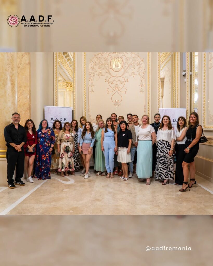 Participants at a professional floristry gathering