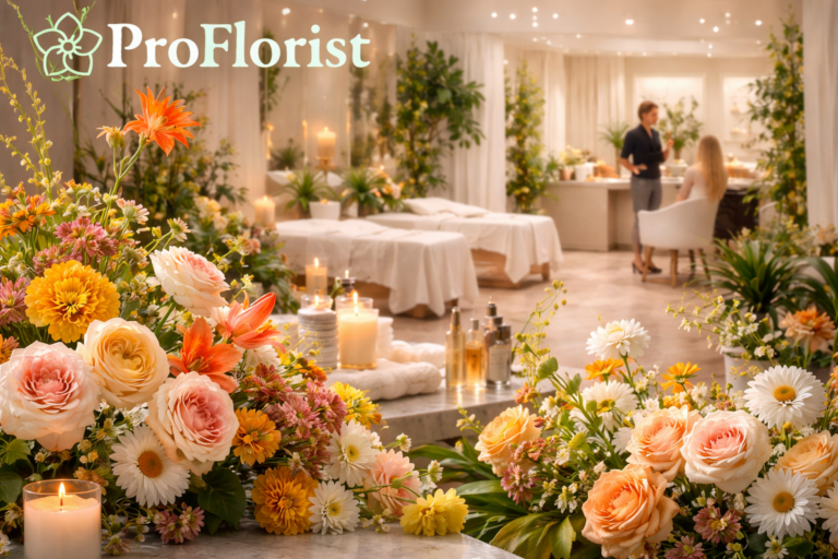The flower shop of the future? A new concept! Spa, hair salon, and flower shop